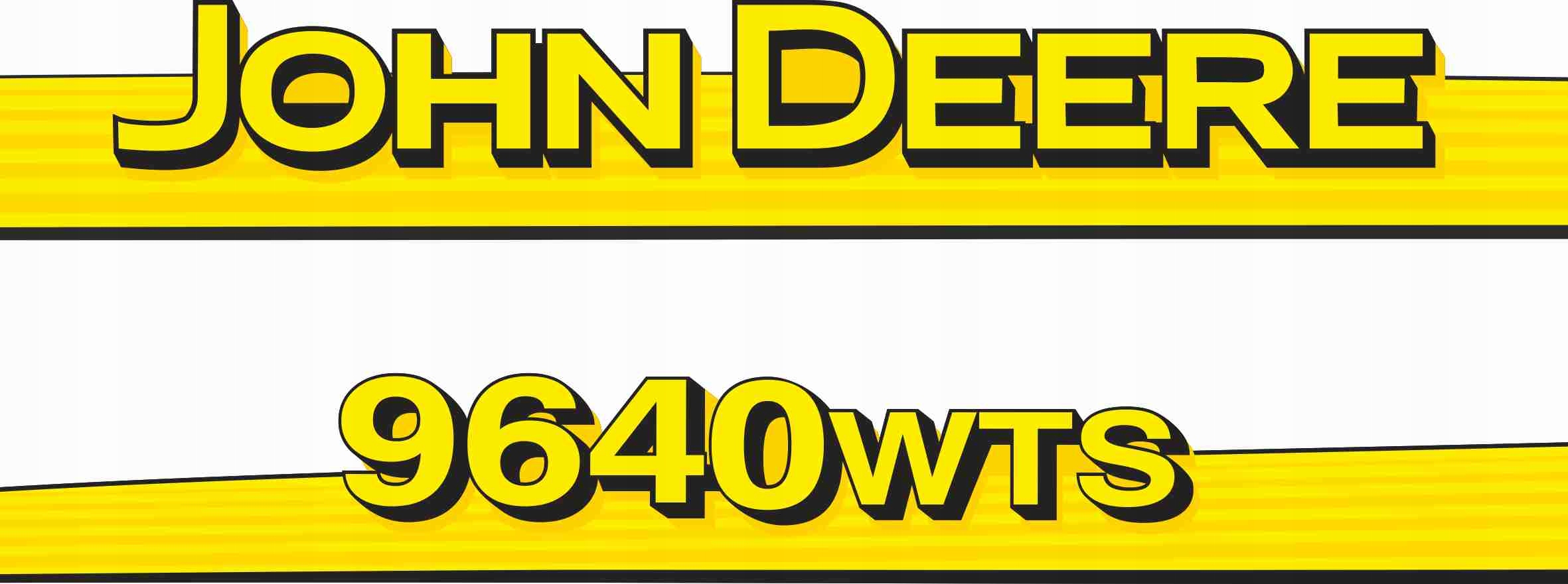 NÁLEPKA NÁLEPKA KOMBINUJTE JOHN DEERE 9640 WTS