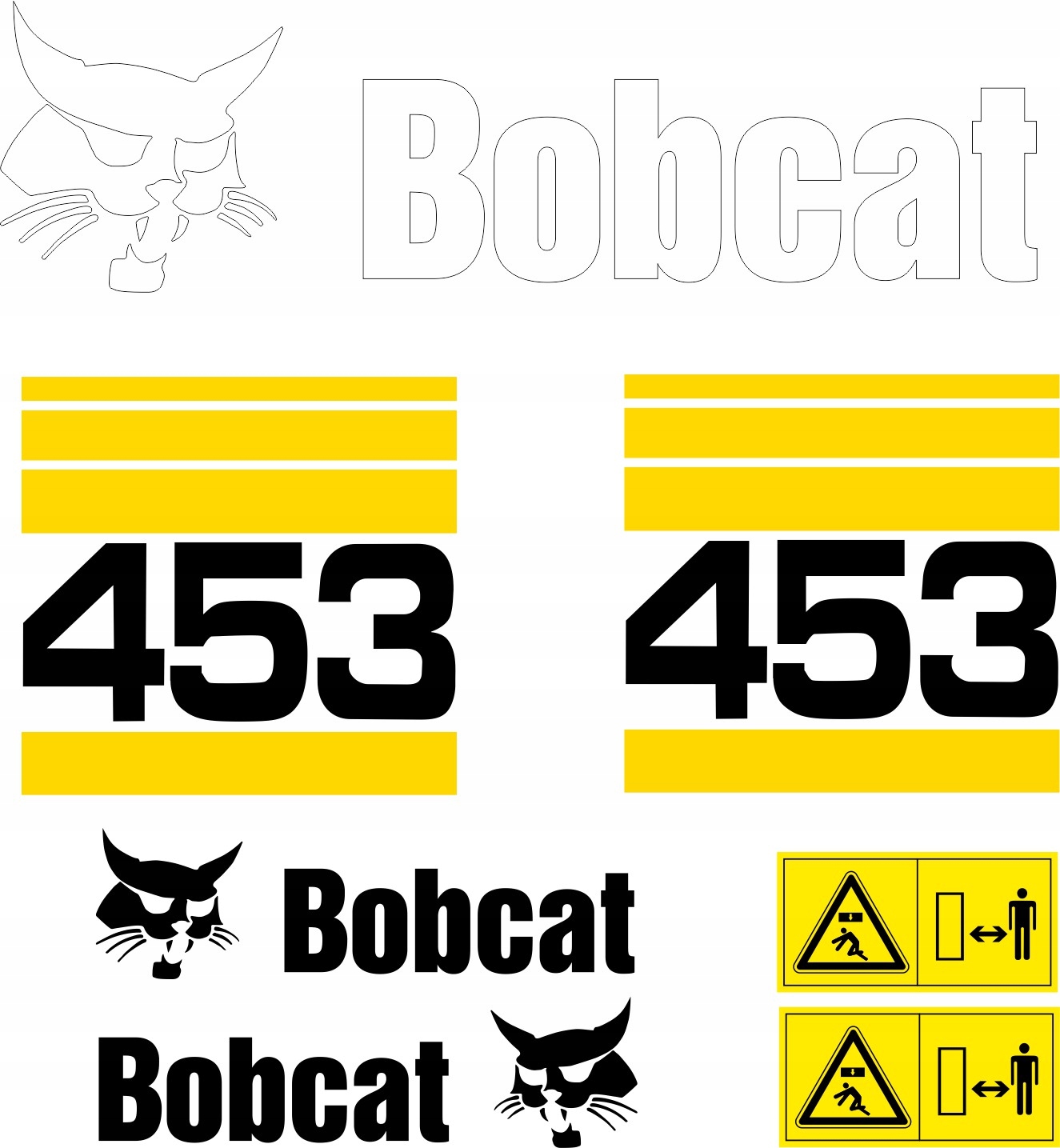 NÁLEPKY BOBCAT 453 MINI NAKLADAČ + SERVISNÉ RÚRKY