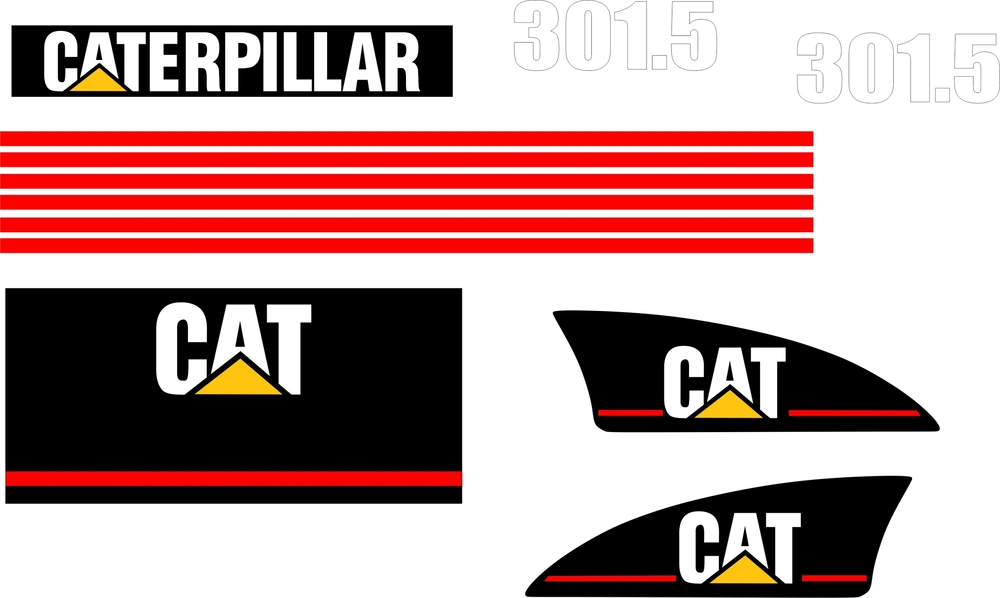 NÁLEPKY CAT 301,5 CATERPILLAR MINI RÝPADLO