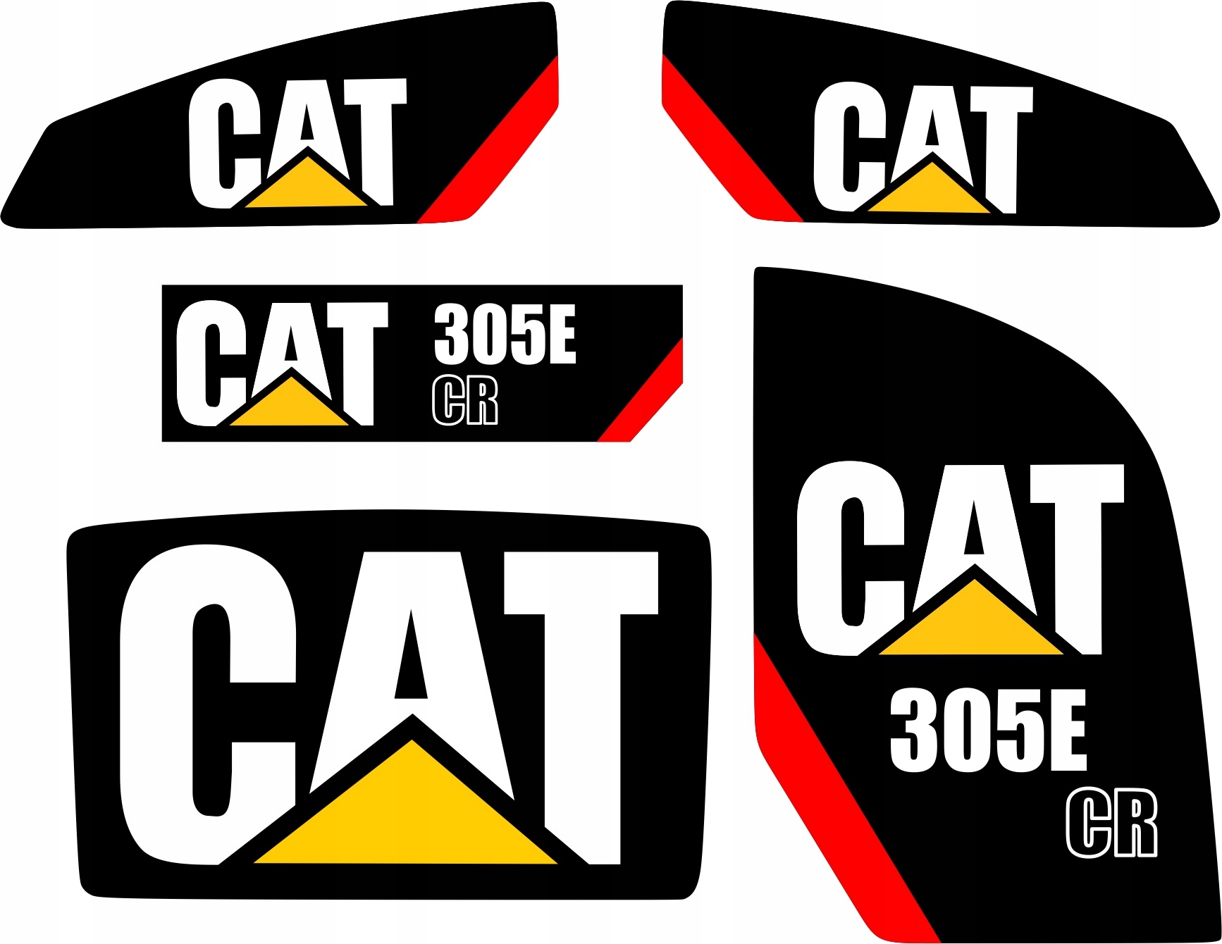 NÁLEPKY CAT 305 E CR CATERPILLAR LAMINOVANÉ