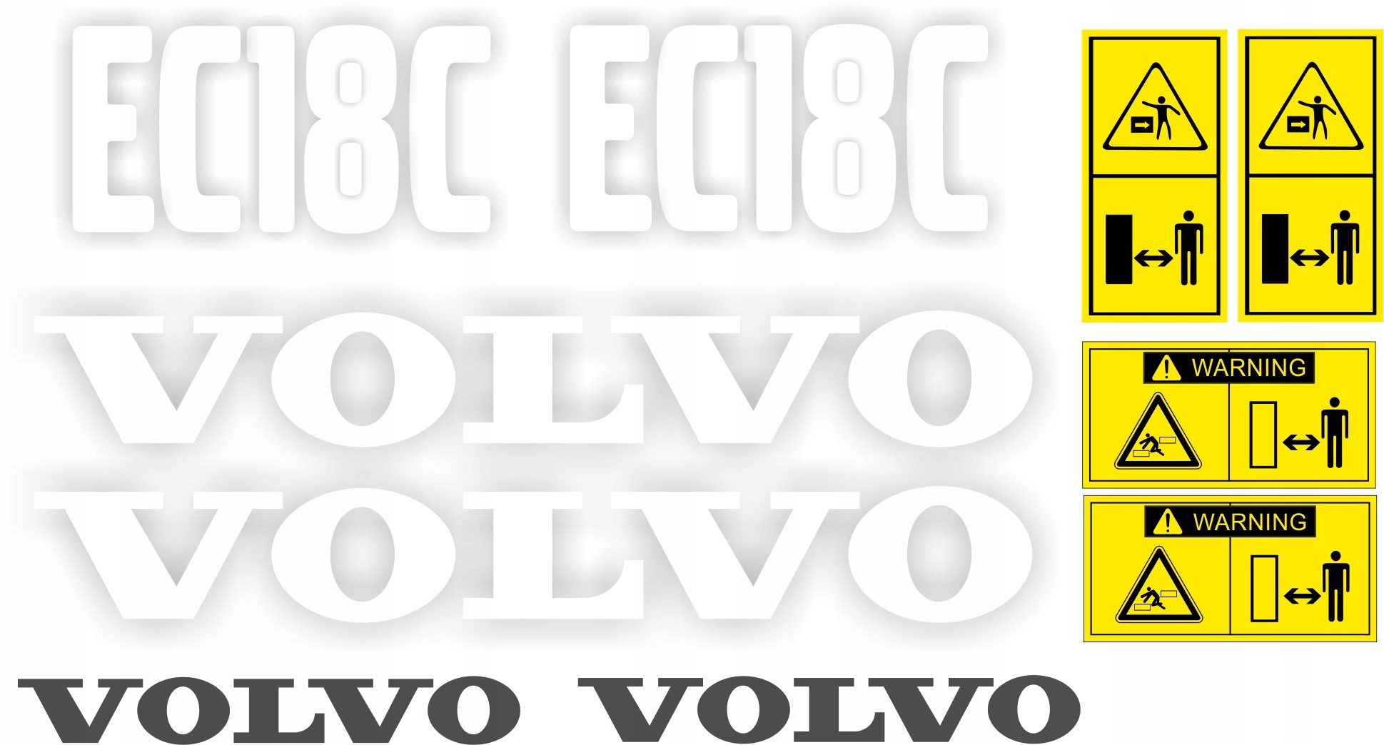 NÁLEPKY VOLVO EC18C EC 18 C MINI RÝPADLO