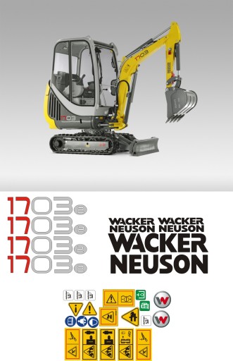 Nálepky na rýpadlo MINI kvality WACKER NEUSON 1703
