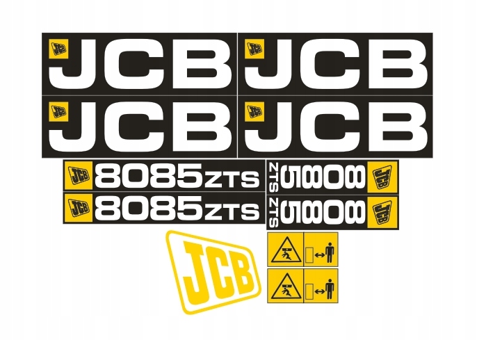 Nálepka samolepky JCB ZTS 8055 8065 8085