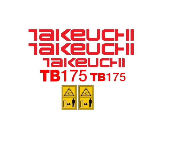 Samolepky samolepky TAKEUCHI TB175 TB145 TB250 TB135