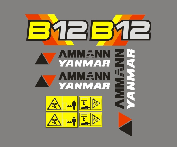 Samolepky baliace AMMANN YANMAR B12