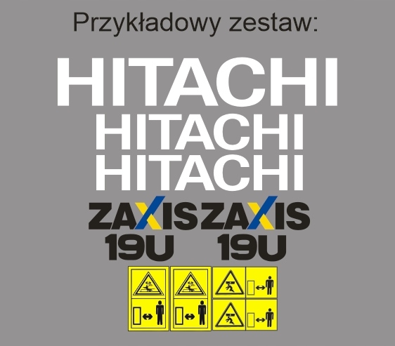 Nálepky - HITACHI ZAXIS 16 17 22 25 33 35