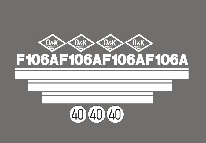 Nálepky pokryté O&K F106A