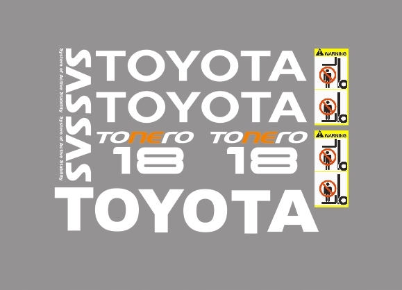 Nálepky na TOYOTA TONERO 18