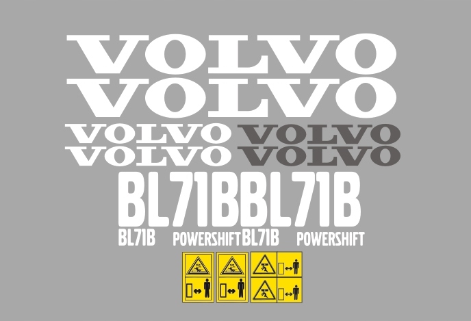 Nálepky pokryté VOLVO BL71B