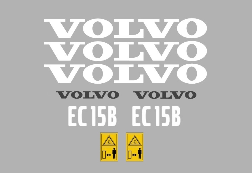 Nálepky, obaly VOLVO EC 15 18 25 35 45