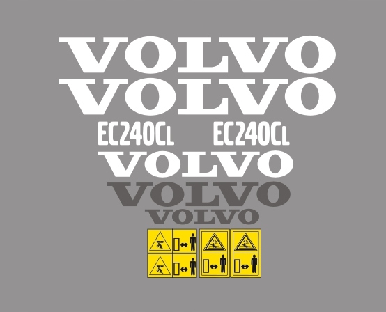 Nálepky pokryté VOLVO EC240CL