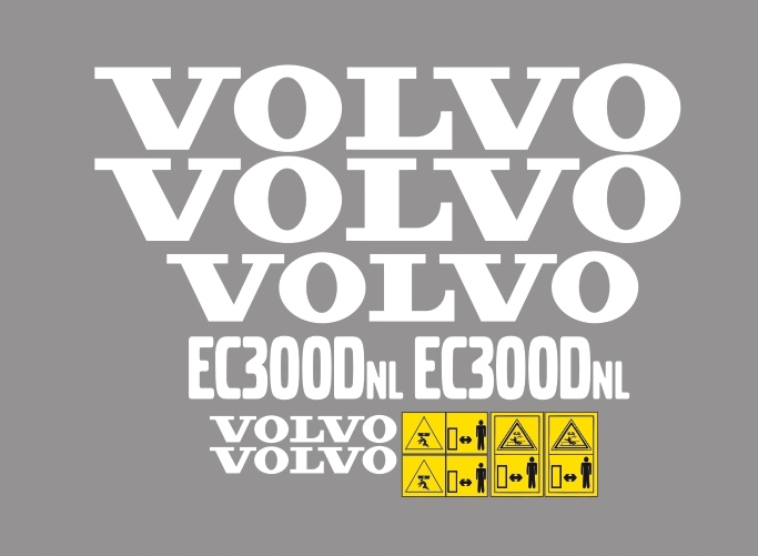 Nálepky pokryté VOLVO EC300DNL