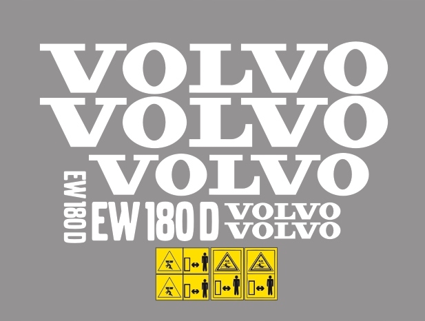 Nálepky pokryté VOLVO EW180D