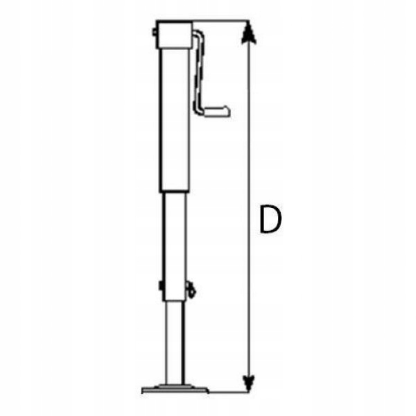 Oporná noha, DG706 / 3SF, 80 x 685, 2500 kg, výška
