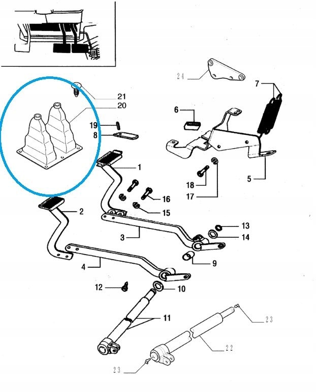 Kryt brzdového pedála New Holland CASE 5094994