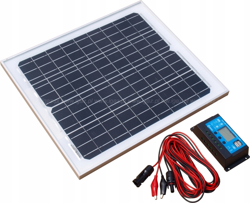 SOLÁRNY PANEL monokryštalický 20W 12V + REGULÁTOR