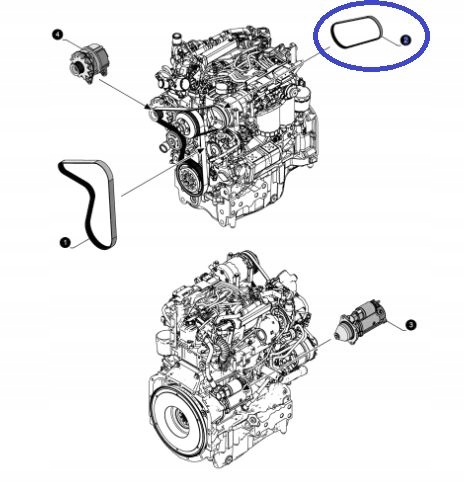 Opasok 47408660 T4 New Holland CNH