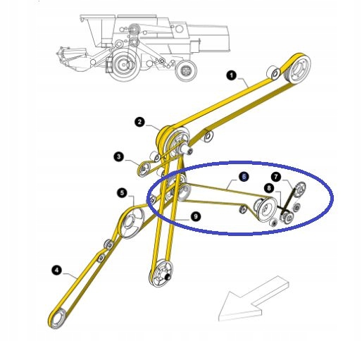 Klinový remeň 448794 Case New Holland