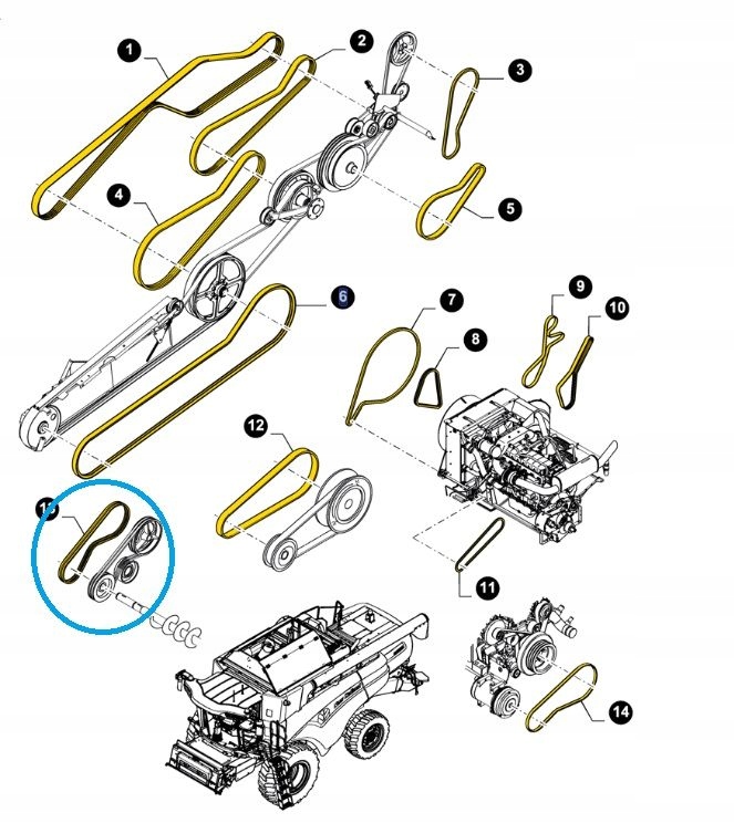 Hnací remeň variátora 87683178 New Holland CX
