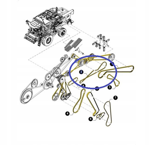 Walker hnací remeň 84057482 New Holland CNH