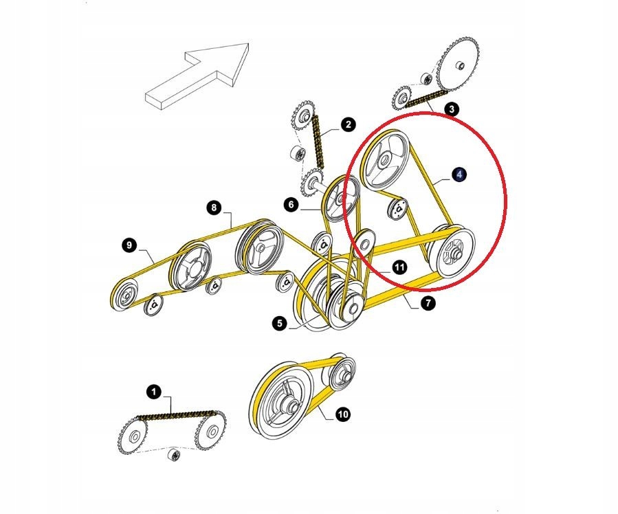 New Holland TX TF obežný remeň 89513984 80186347