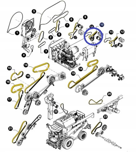 Remeň motora 47506727 CR New Holland Case CNH
