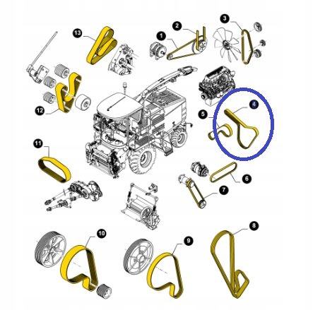 Remeň motora 504029021 New Holland CNH