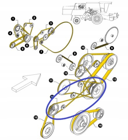 Bežecký pás 84817625 New Holland Case CNH