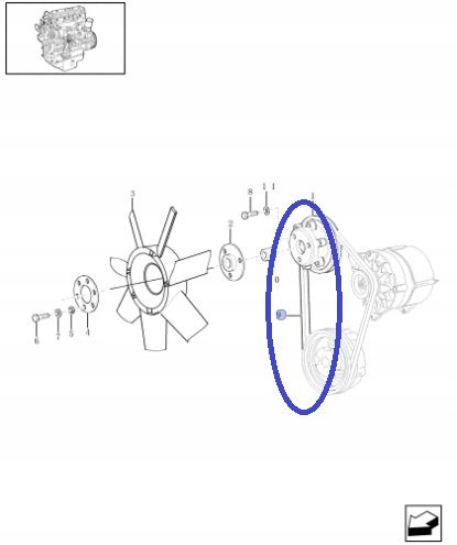 Remeň pre alternátor 500344766 New Holland CNH
