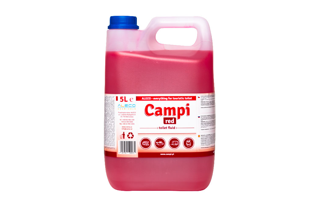 CAMPI Červená 5l chemická toaletná kvapalina.