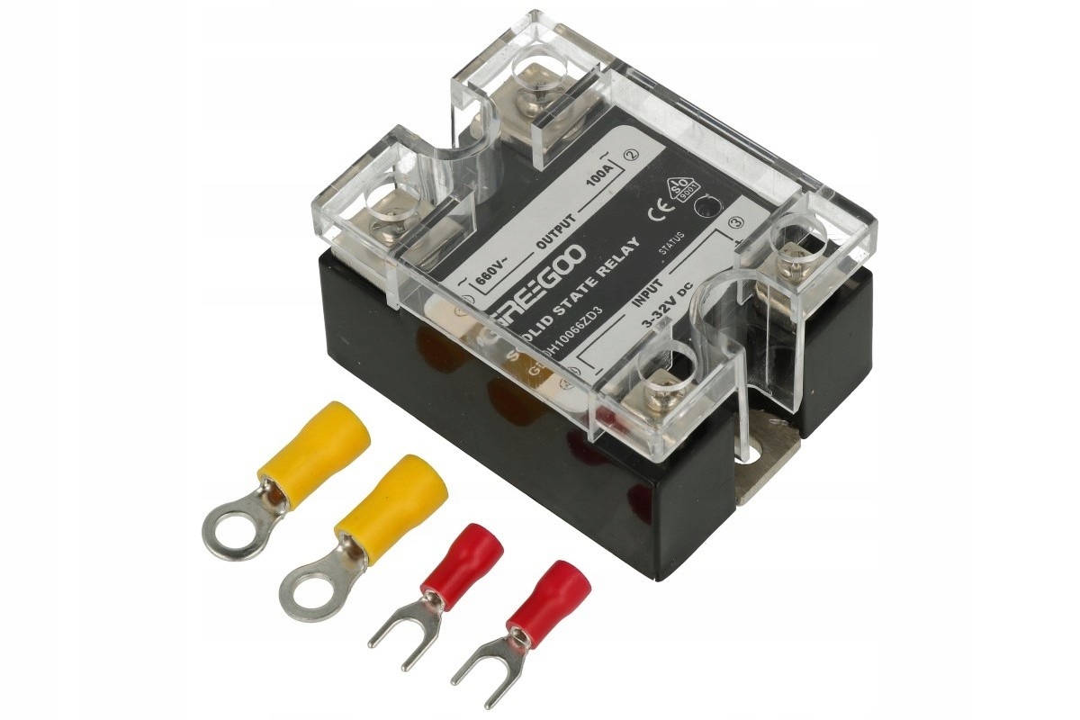 Ovládanie relé SSR 100A. Výstup 3-32VDC 66-660VAC