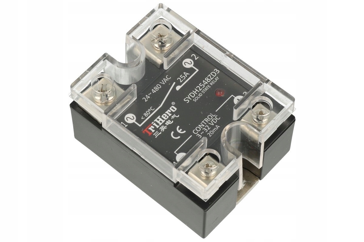 Relé SSR 25A Výstup 3-32VDC 24-480VAC