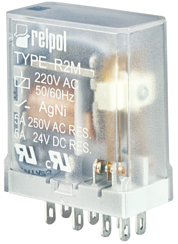 2P 5A priemyselné relé 24VAC R2M-2012
