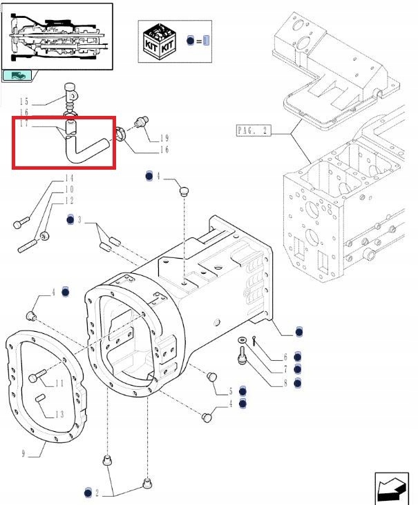 Odvzdušňovacia hadica New Holland CNH 84236795