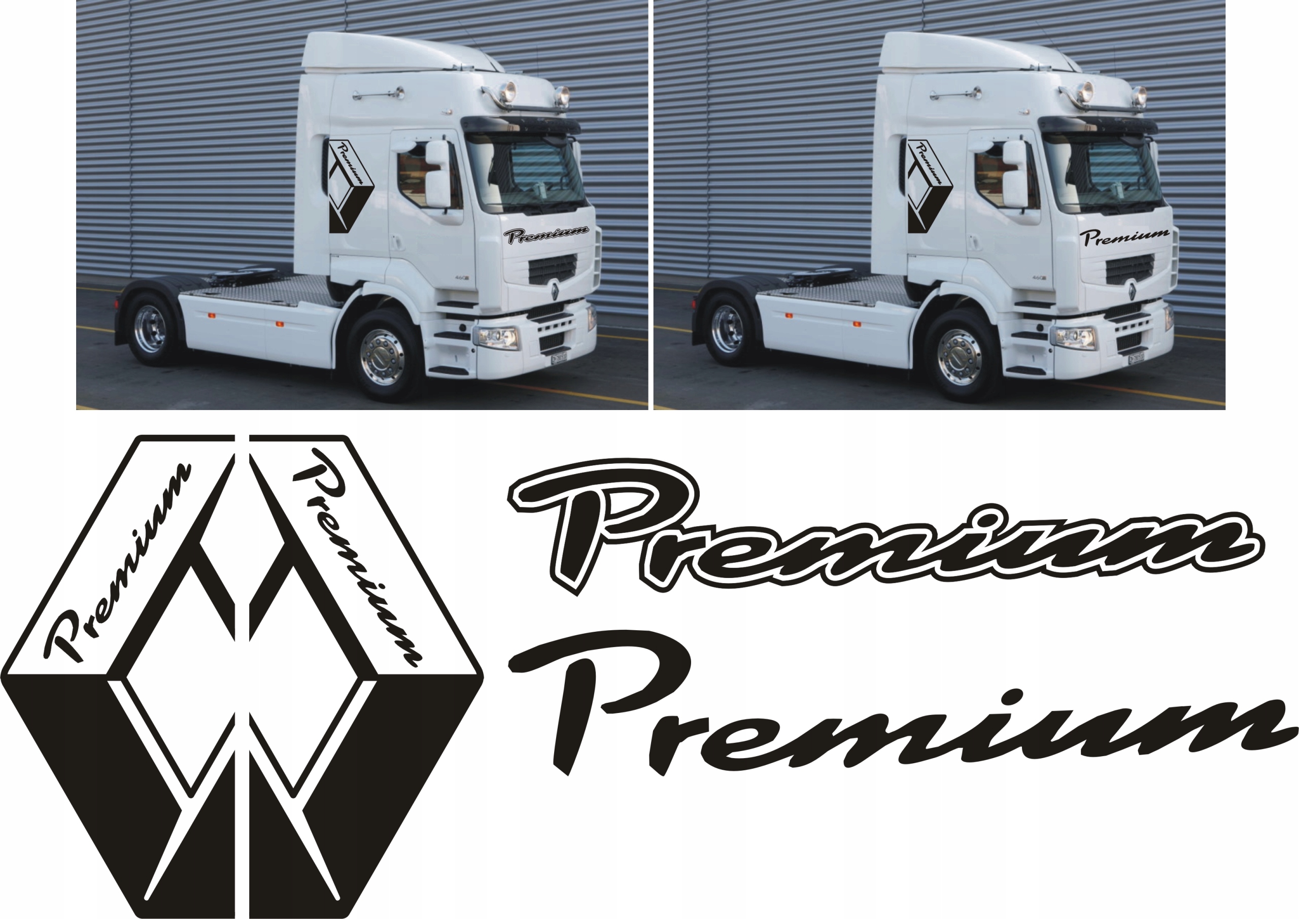 Renault Premium nálepky nálepky na nálepky Cabin Farby!