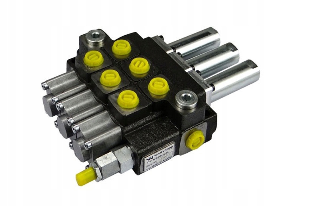 Hydraulický rozdeľovač, 3 sekcie, linka Waryński