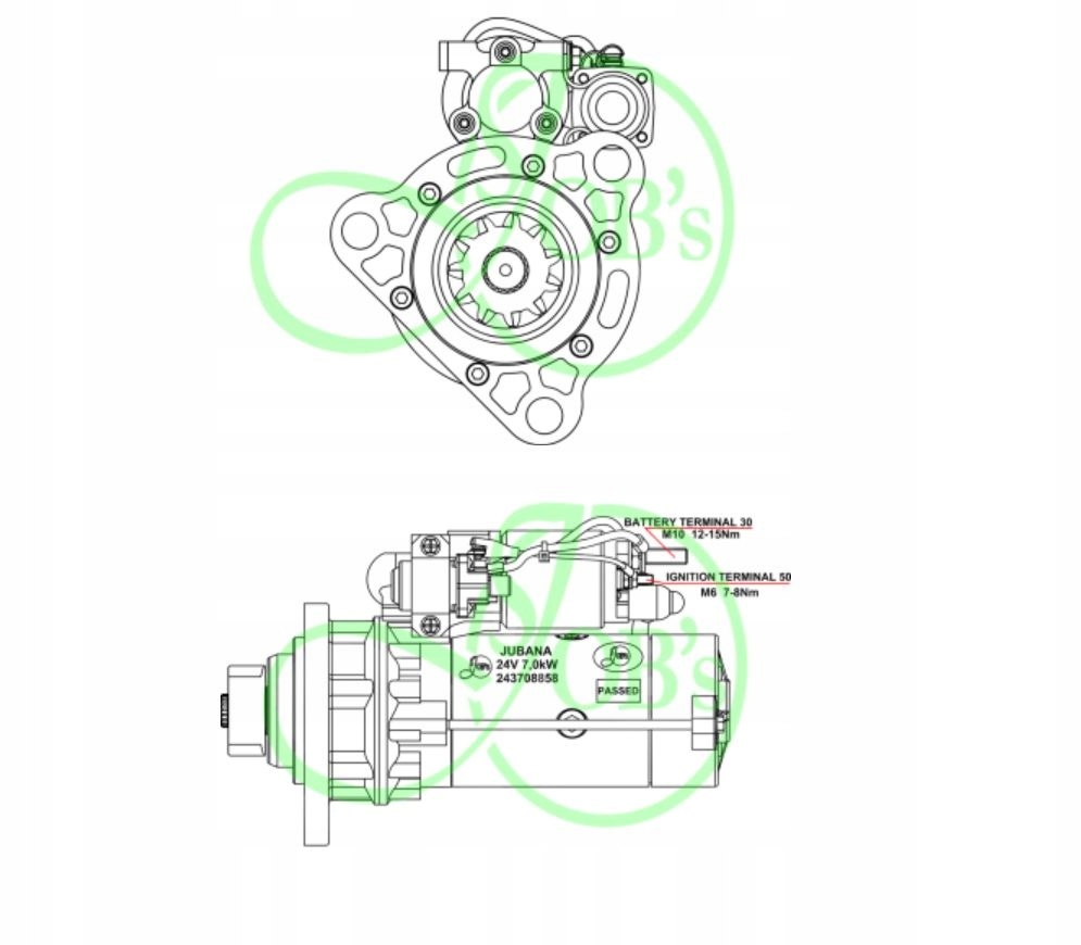Štartér 24 V 7,0kW SMD-14/18 SMD-22/24 243708858
