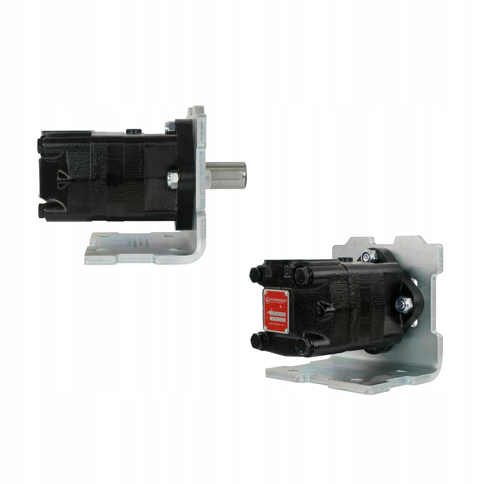 Hydraulický motor typ sms 100 v súprave s montožnou doskou uhlový 90°