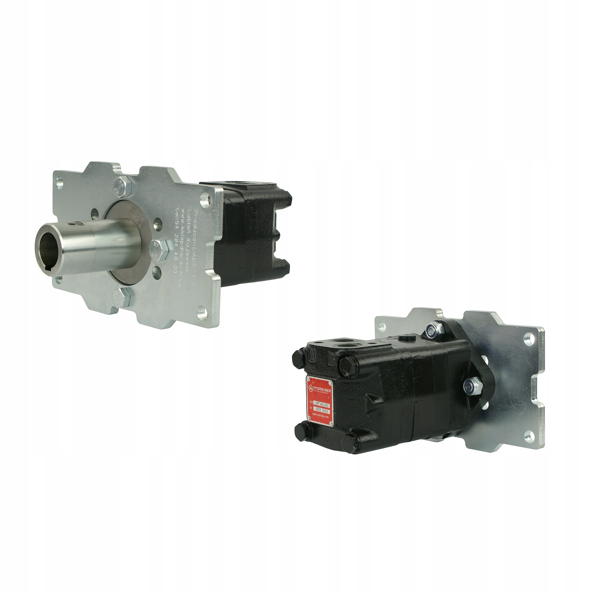 Hydraulický motor typ sms 125 v súprave s montážnou doskou a púzdrom