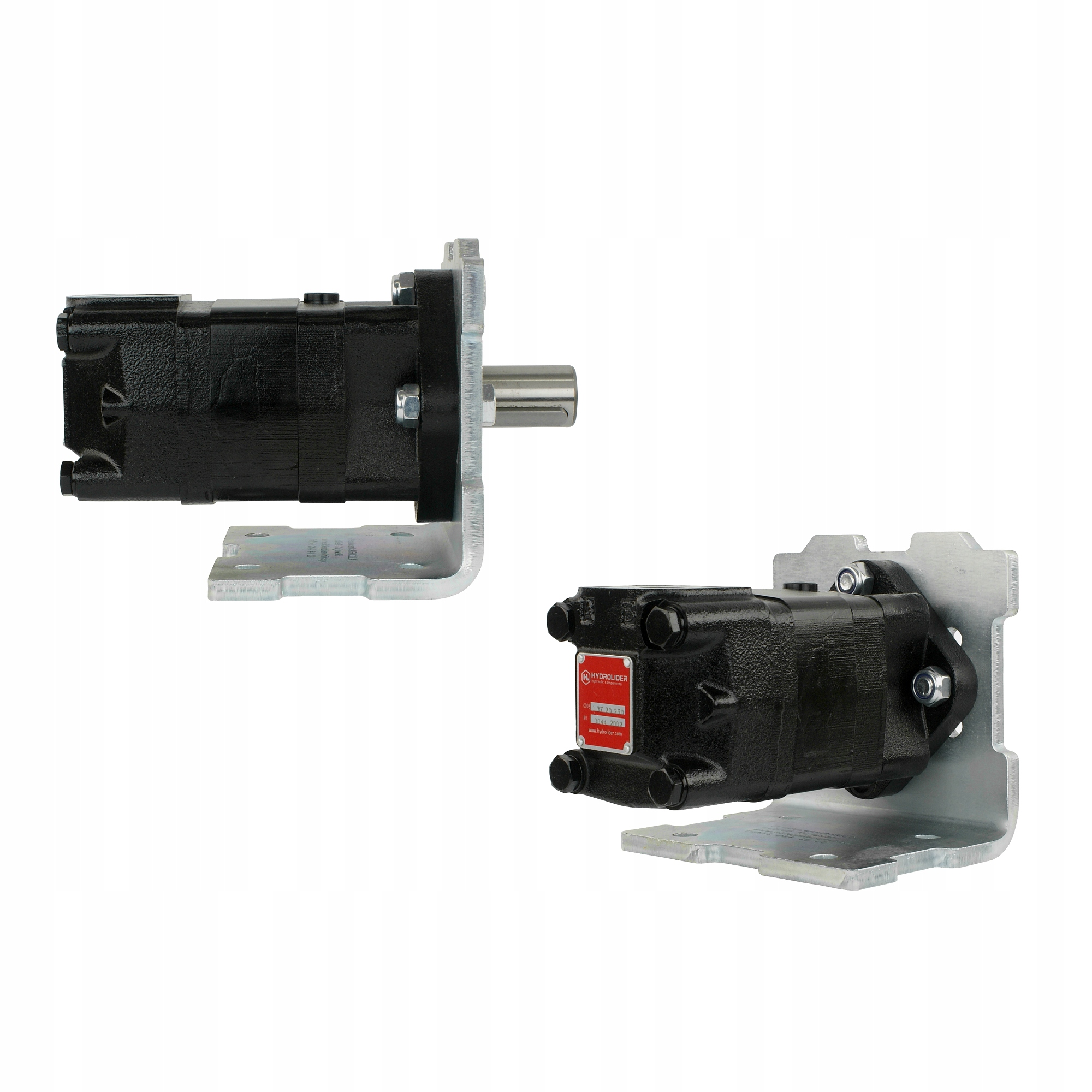 Hydraulický motor typ sms 200 v súprave s montožnou doskou uhlový 90°