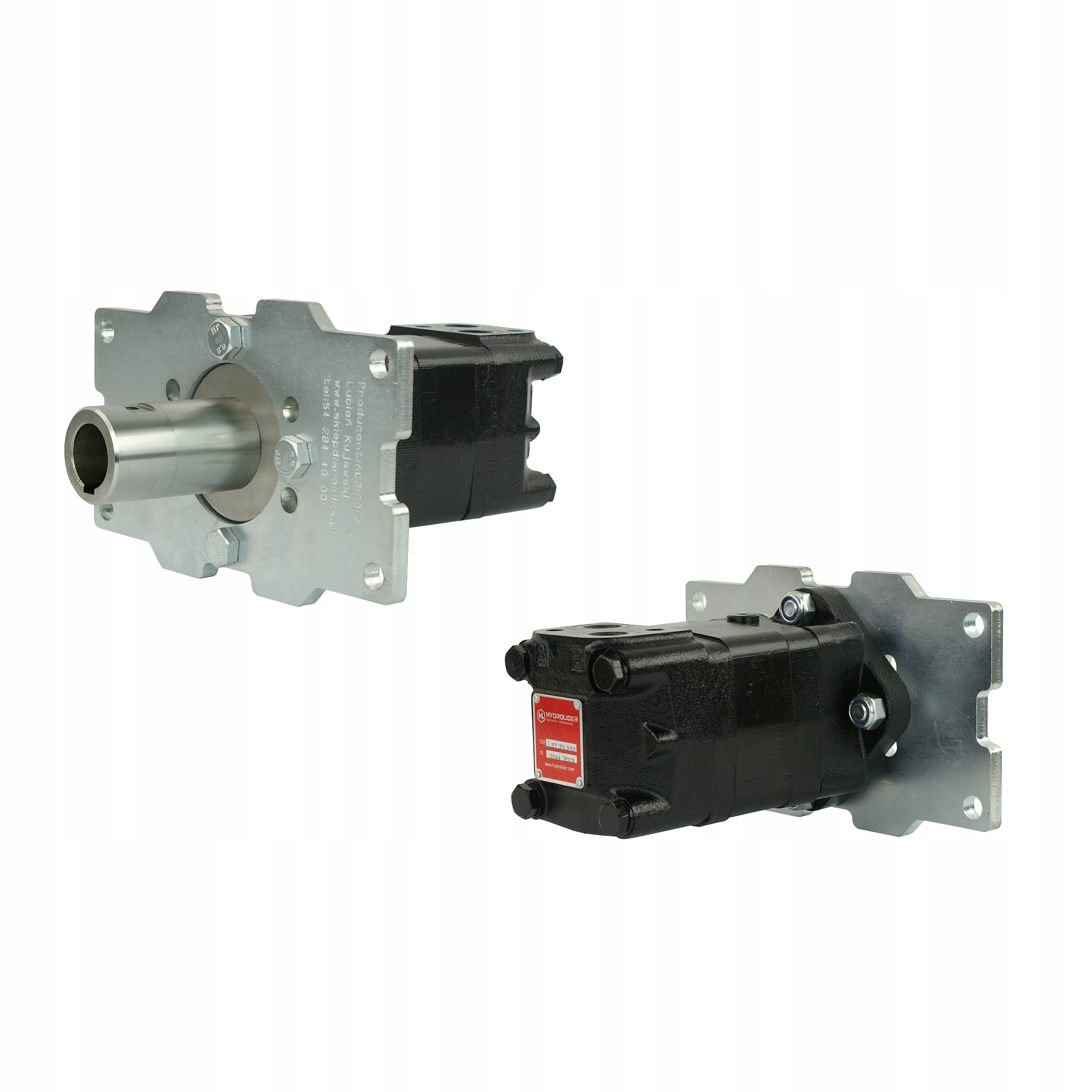 Hydraulický motor typ sms 200 v súprave s montážnou doskou a púzdrom
