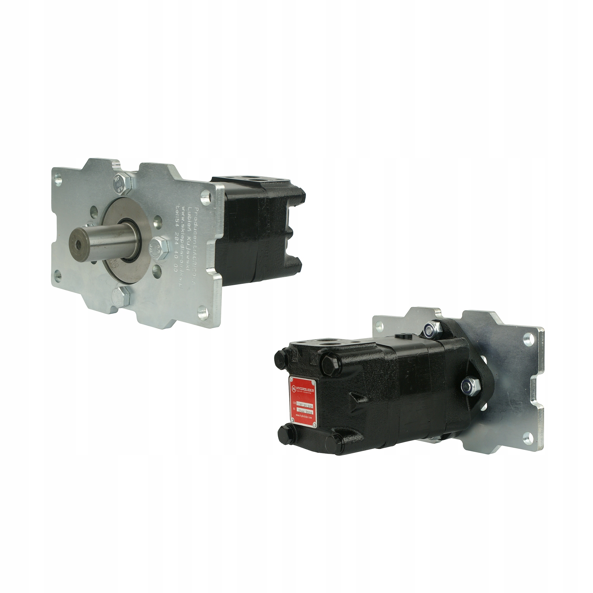 Hydraulický motor typ sms 250 v súprave s montážnou doskou