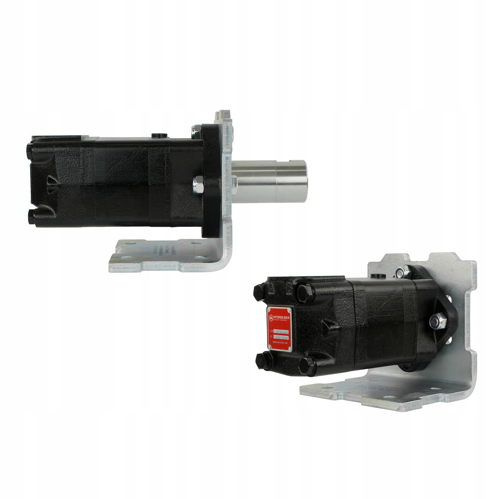 Hydraulický motor typ sms 305 v súprave s montožnou doskou uhlovým 90° a púšťou