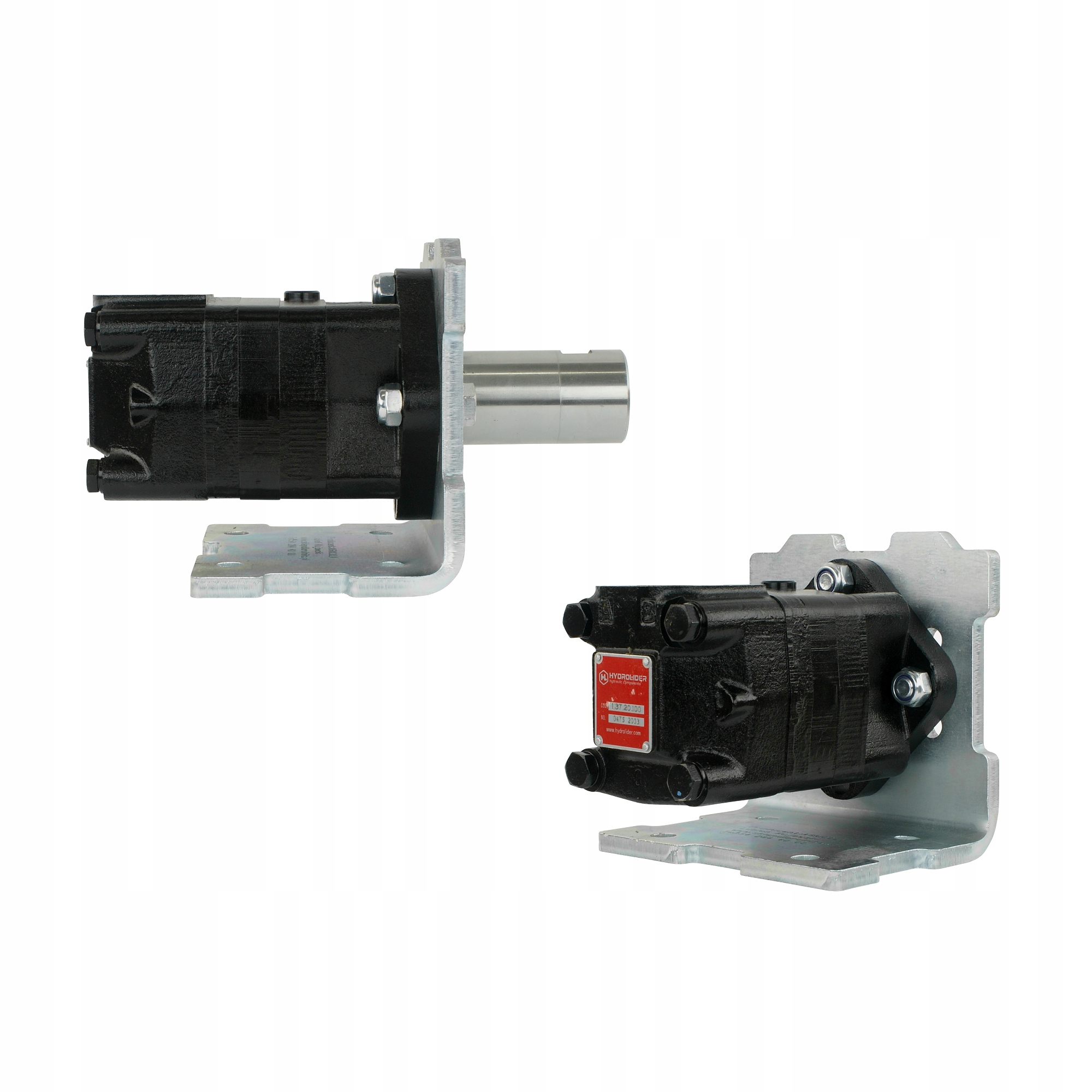 Hydraulický motor typ sms 80 v súprave s montožnou doskou uhlovou 90° a púšťou