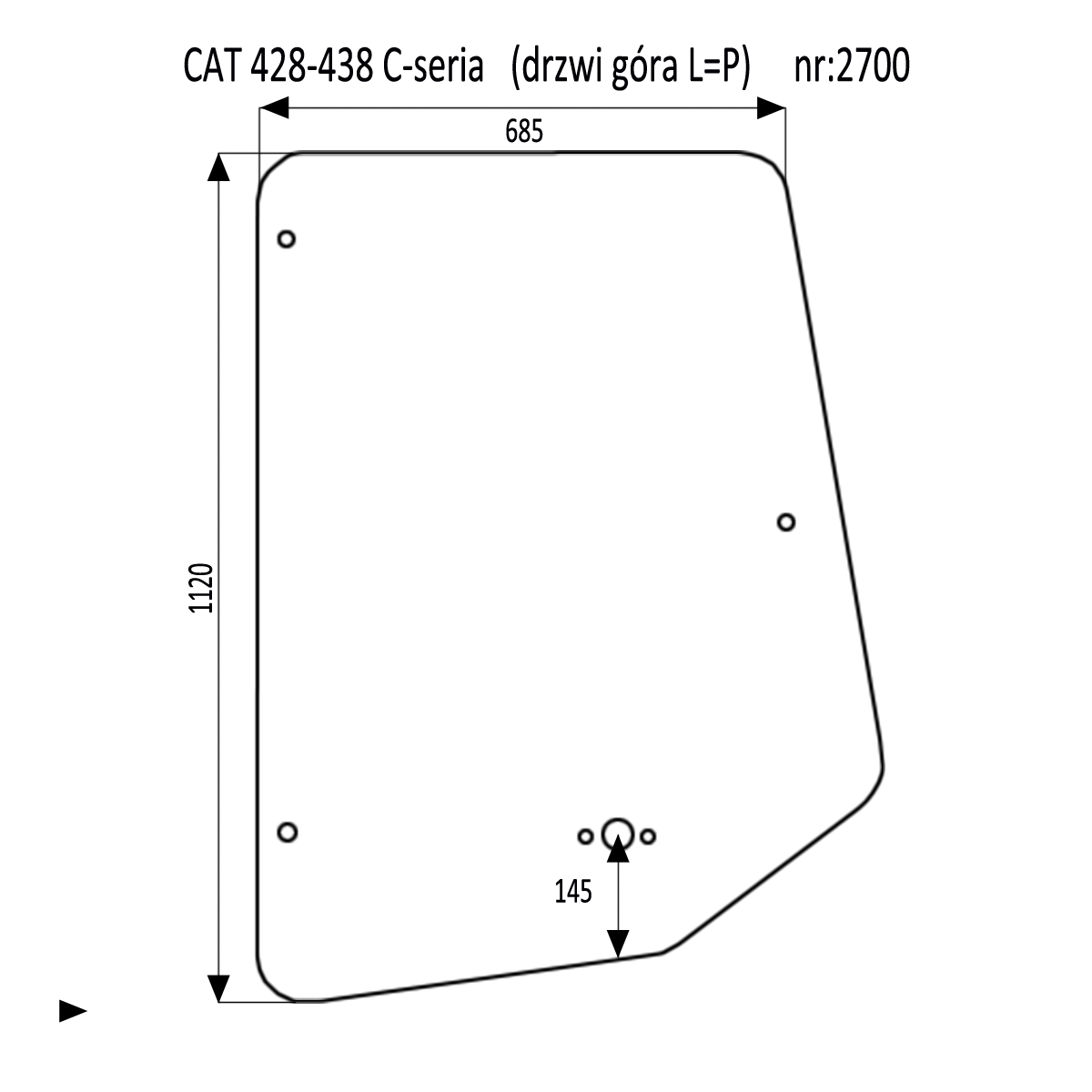 SKLENENÉ DVERE CAT 416C 428C 426C 428C 438C