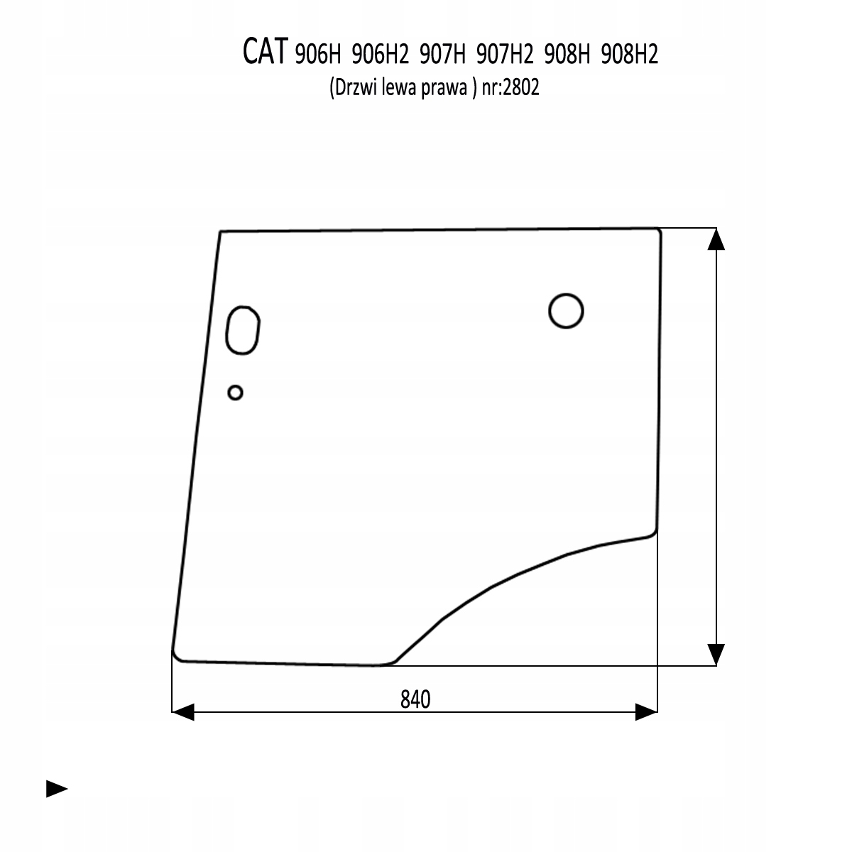 SKLENENÉ DVERE CAT 906 907 907 908 H / H2