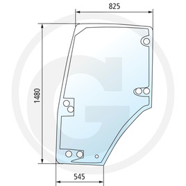 SKLO DVERÍ L NEW HOLLAND T8010 CASE MXM 180-285