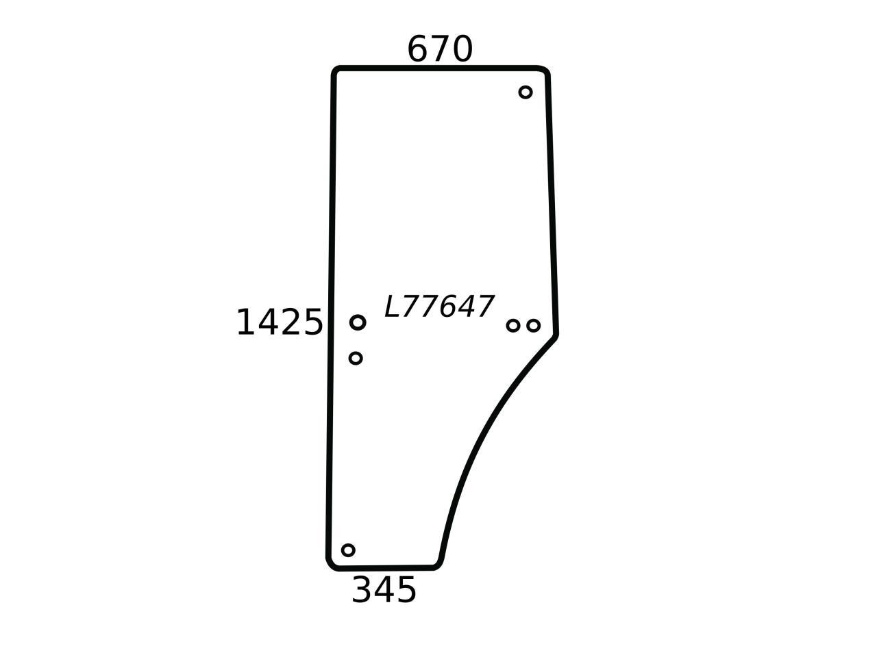 SKLO DOĽAVÝCH DVERÍ JOHN DEERE 6000 6100 6300 6220