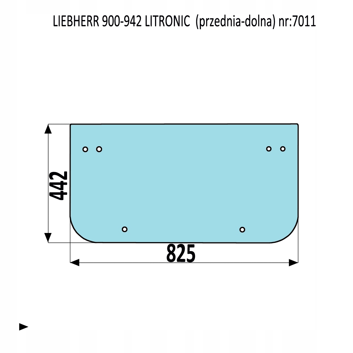 DOLNÉ ČELNÉ SKLO LIEBHERR 900 904 914 924 934