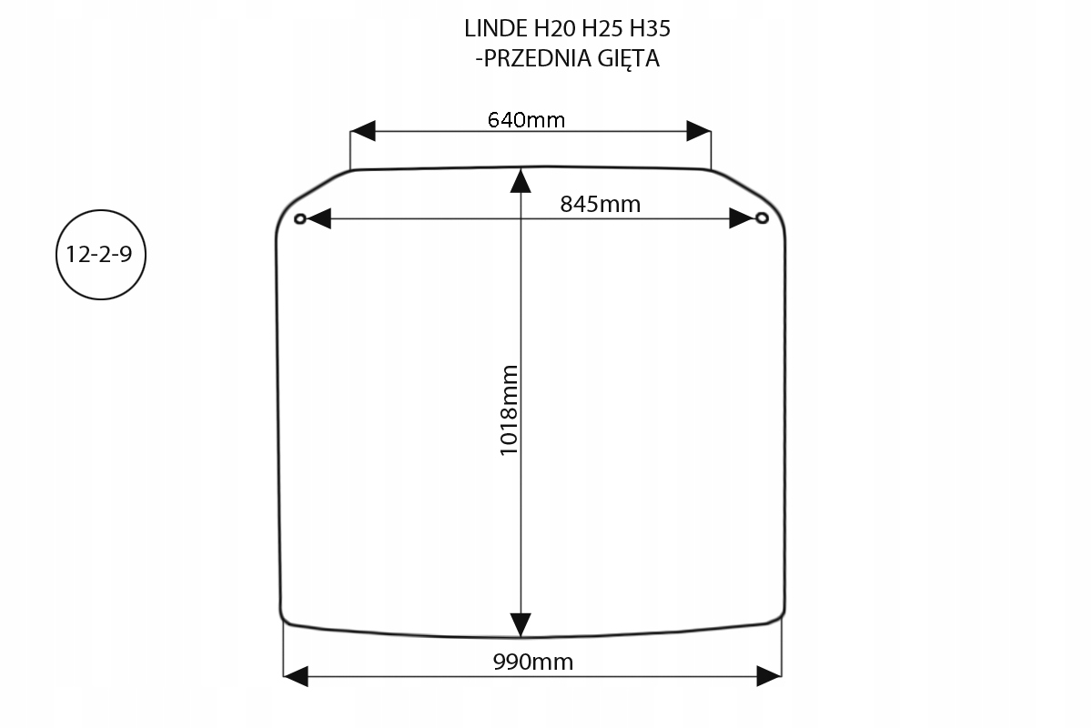 ČELNÉ SKLO LINDE H20 H25 H35